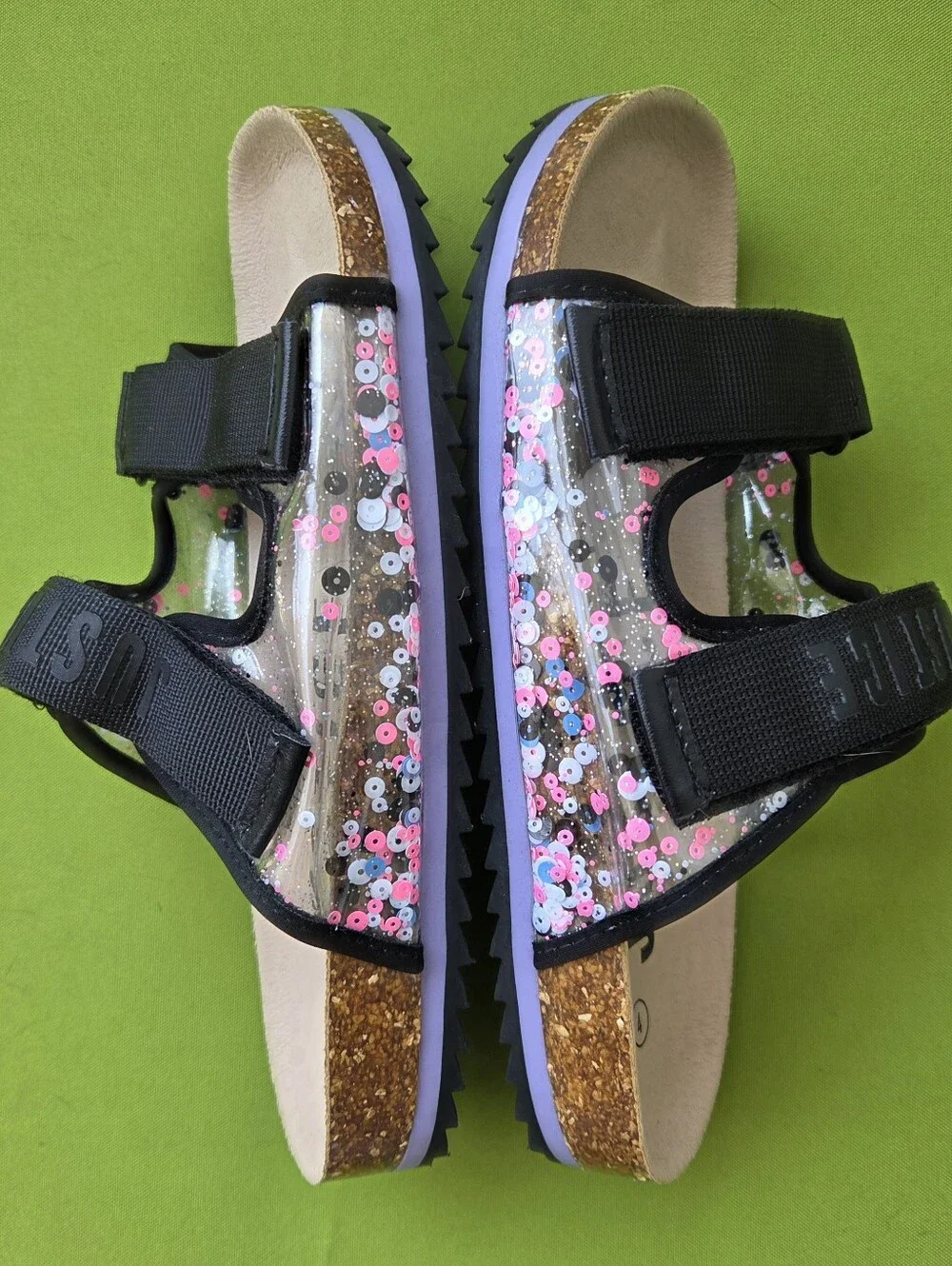 Justice Black Slides Size 4